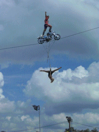 John & Ashley perform on the Sky Cycle