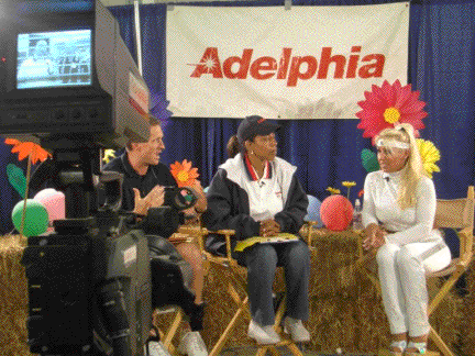 Galaxy Girl is interviewed by Adelphia