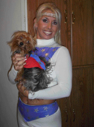 Galaxy Girl and her trusty companion, Spike