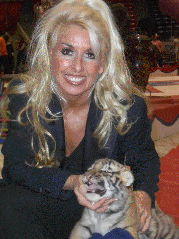 Tina with a baby tiger