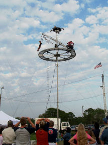 John Winn's Cyber Cycle performs high above the crowd. Copyright 2005 - 2009 Pathway International All Rights Reserved. 